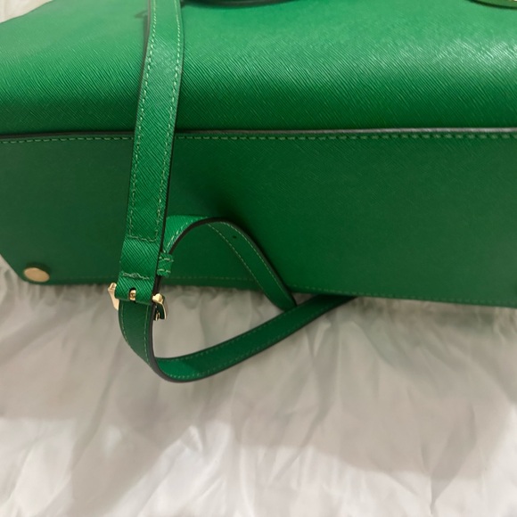 Michael Kors Green Satchel with Gold Accents - Picture 3 of 5